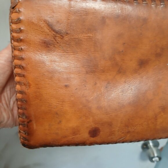 Vintage Tooled Leather Satchel - Picture 6 of 13